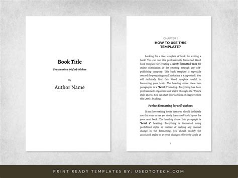Editable Template Of Book In 5x8 Size