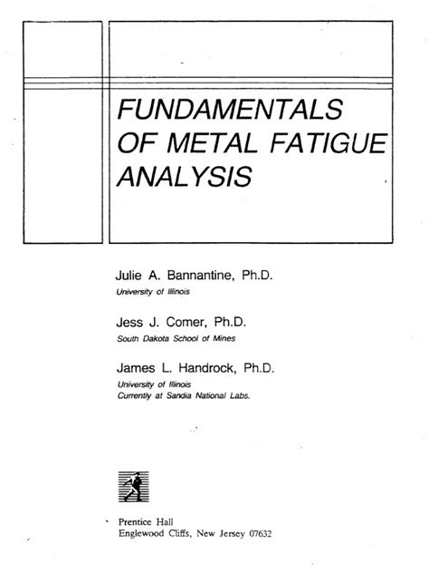 fundamentals of metal fatigue pdf