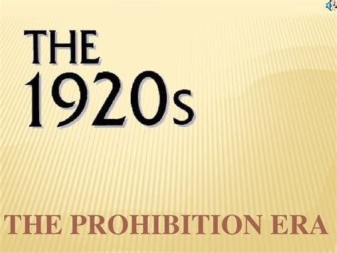 Ppt The Prohibition Era Powerpoint Presentation Free Download Id