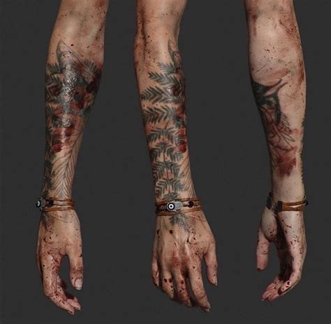 Ellie Williams Fake Tattoo Cosplay The Last Of Us 2 Game Inspire Uplift