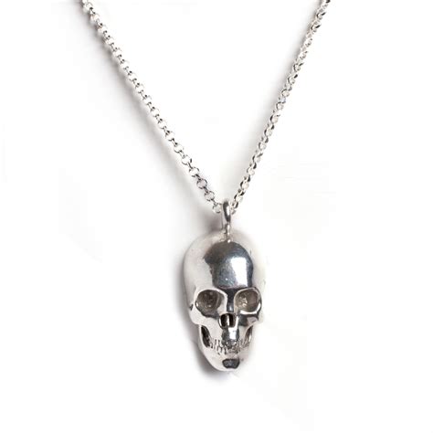 Skull Necklace Silver Leivankash Jewellery