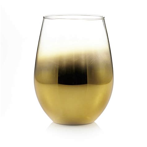 Fitz And Floyd® Ombre Stemless Wine Glasses In Gold Set Of 4 Whiskey