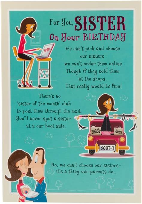 Hallmark Birthday Card For Sister Cant Choose Our Sisters Medium