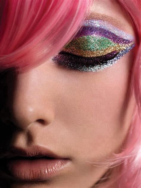 Crazy Glitter Multicoloured Eye Makeup Hair And Make Up Forever