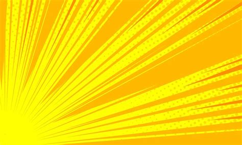 Premium Vector Comic Abstract Yellow Burst Background