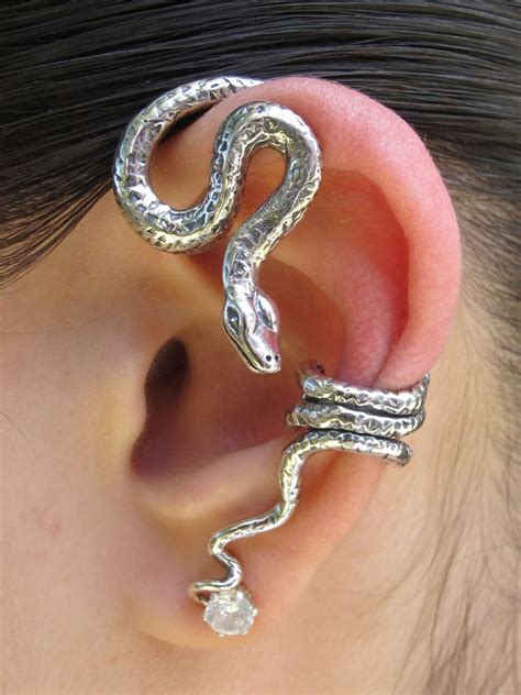 Python Snake Ear Wrap Silver Marty Magic Store