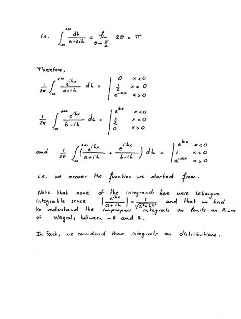 Math 583 B Fourier Transforms Evaluating Fourier Transforms By
