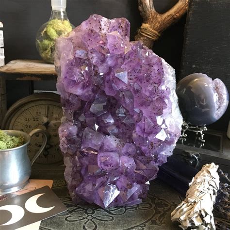 Large Amethyst Cluster Raw Crystal Cluster Healing Crystals And Stones