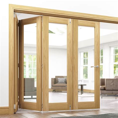 Deanta Fully Finished Oak Internal Bifold Door Room Divider Door
