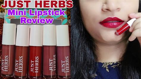 Just Herbs Mini Lipstick Swatches 💄💋 Deeps And Reds Just Herbs Mini