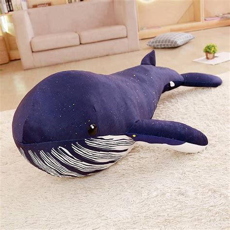 Full Size Blue Whale Soft Stuffed Plush Pillow Toy Gage Beasley