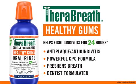 Therabreath 24 Hour Healthy Gums Periodontist Formulated Oral Rinse 16