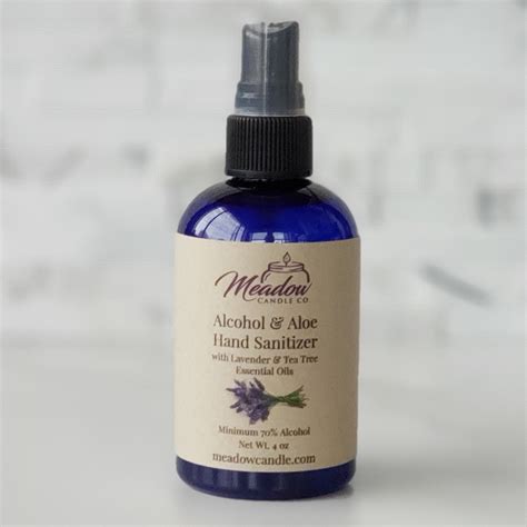 This lavender hand sanitizer massacres germs with a simple and effective formula that comprises water, organic. Hand Sanitizer Spray Alcohol & Aloe 4 oz. - Lavender & Tea ...
