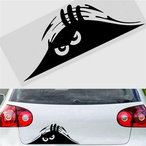 1pc Anger Eyes Monster Peeper Scary Car Bumper Window Vinyl Decals