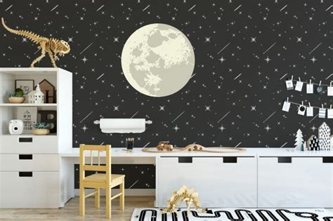Moon And Starts Wall Stencil Kit Home Wall Decor Paint Etsy