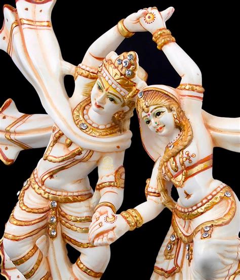 Radha Krishna Statue 24 Cm Cultured Marble Dancing Radha Etsy
