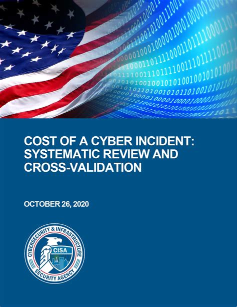Cisa Cost Of A Cyber Incident Systematic Review And Cross Validation Original Document