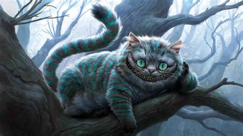 Tapety Cheshire Cat Tygr Drak Alenka V říši Divů Džungle Snímek