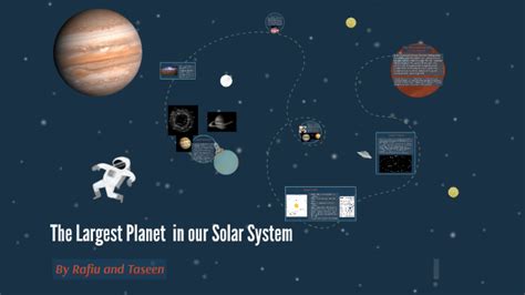 The sun is the biggest object in our solar system. The Largest Planet in our Solar System by Tahrim Hossain