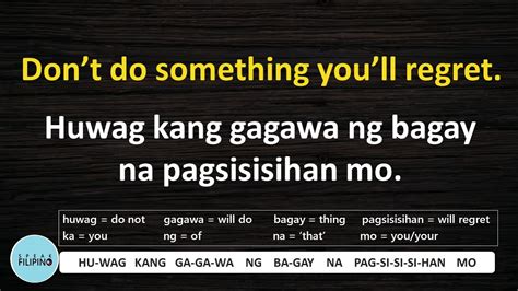 Commonly Used Filipino Phrases 29 English Tagalog Youtube