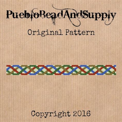 Celtic Knot Seed Bead Pattern Loom Cuff Bracelet Pdf File Etsy