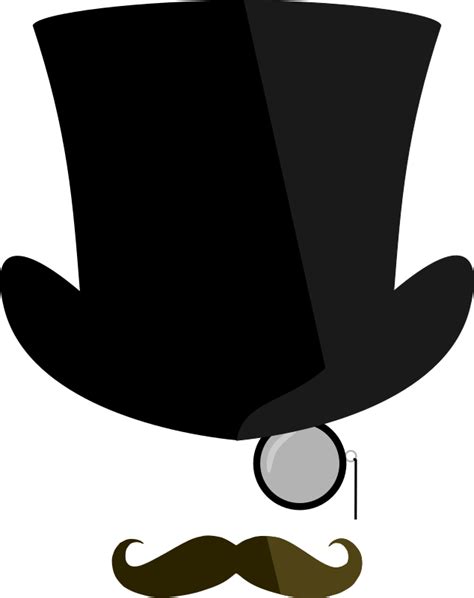 Top Hat Moustache Monocle Openclipart