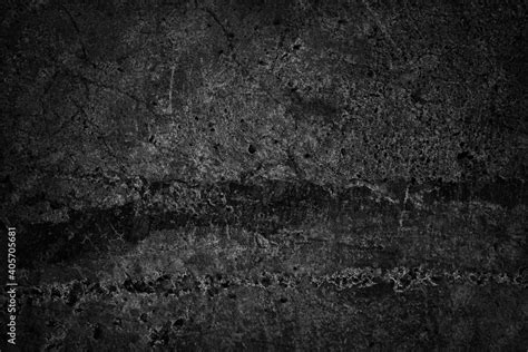 Black Grunge Background Old Concrete Wall Texture Cracked Damaged