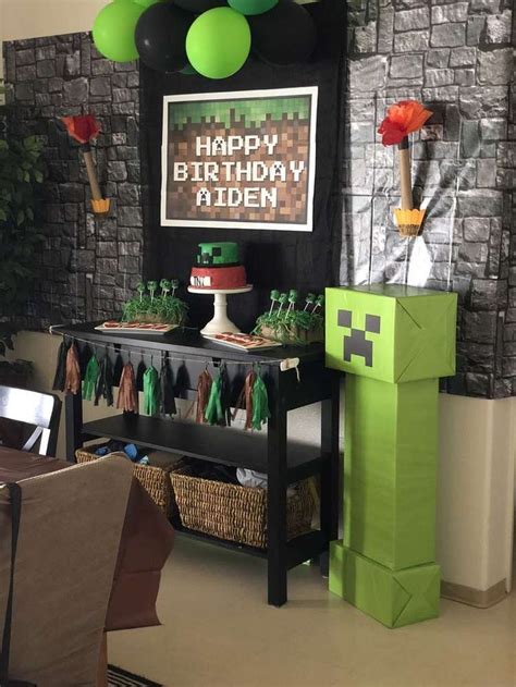 Minecraft Birthday Party Ideas Photo 2 Of 9 Diy Minecraft Birthday