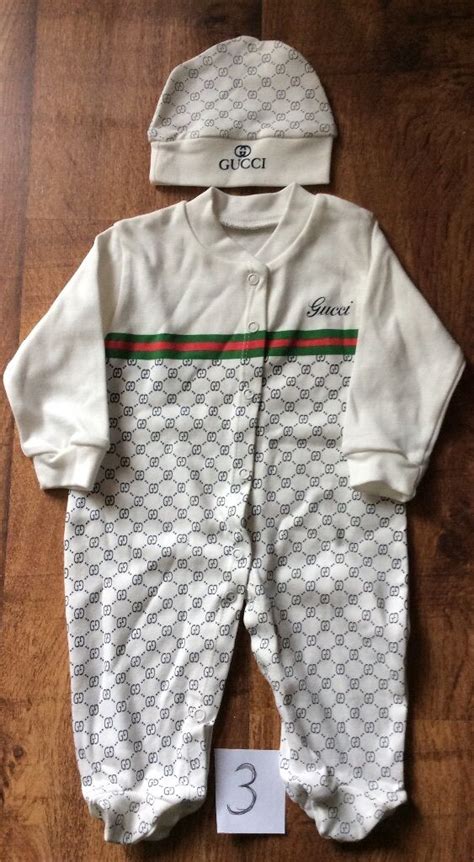 Last 2 Baby Gucci Baby Grow And Matching Hat 03 Months Postage Is