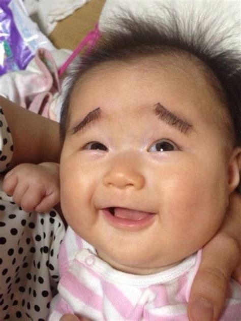Unconventional Instagram Trend Babies Flaunting Makeup Drawn Eyebrows