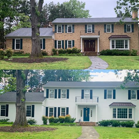 Before And After Pics Of Of Painted Brick Himes 10 Inspiring Before