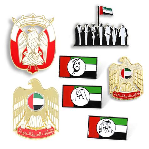 Custom Logo Gift Magnet Saudi Arabia United Arab Emirates Flag Brooch Metal Enamel Badge Expo