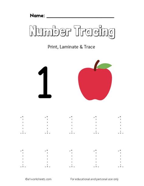 Picture Of Number 1 Printable Activity Shelter Printable Number 1