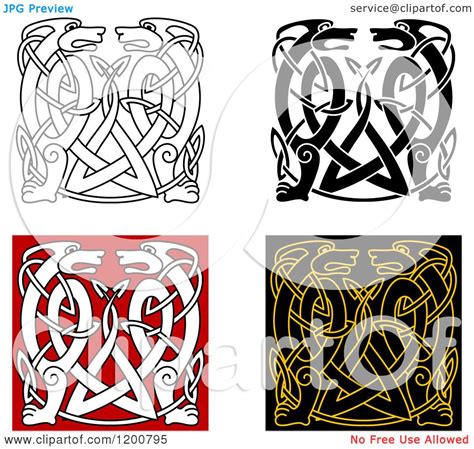 See more ideas about celtic animals, celtic, animals. Clipart of Celtic Animal Knot Designs 2 - Royalty Free ...