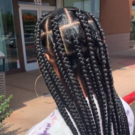 Pin By Lil Bb🦋 On Hair In 2020 Big Box Braids Hairstyles Box Braids Styling Natural Hair Styles