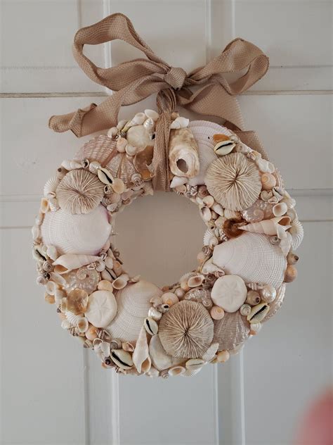 Tropical Wreath Sea Shell Wreath Coastal Wreath Ocean Etsy Shell Wreath Sea Shell Decor