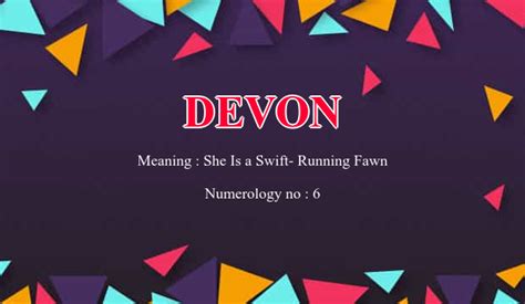 Devon Name Meaning