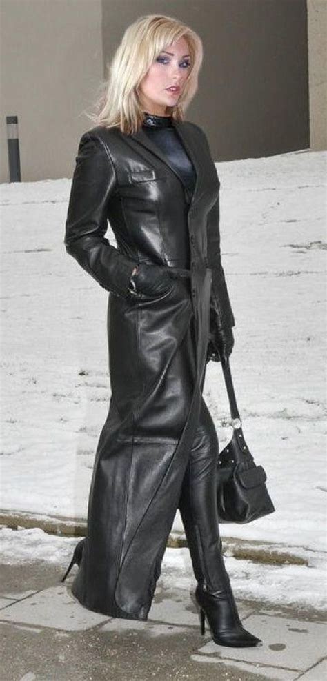 leather coat jacket long leather coat leather gloves leather pants leather trench coat woman
