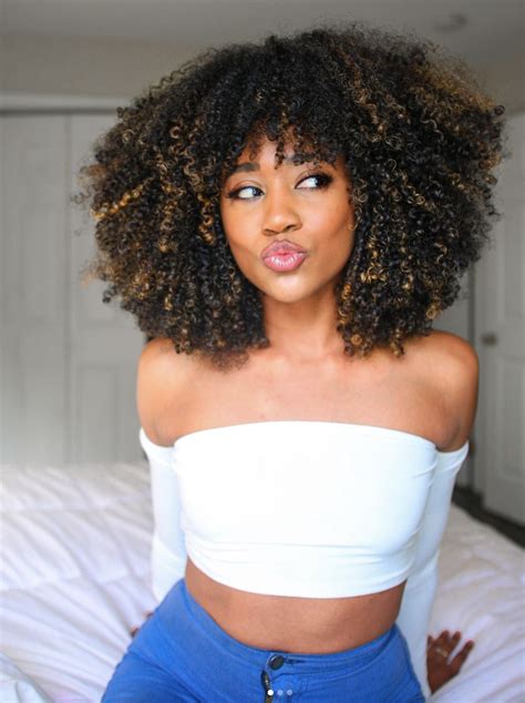 Side Bangs With Curly Hair For Black Women