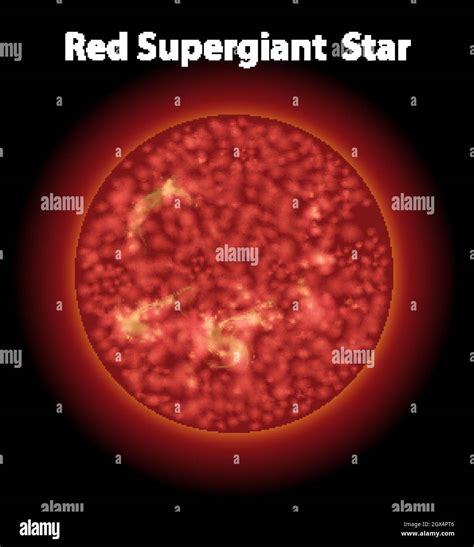 Red Supergiant Star In Dark Space Background Stock Vector Image And Art