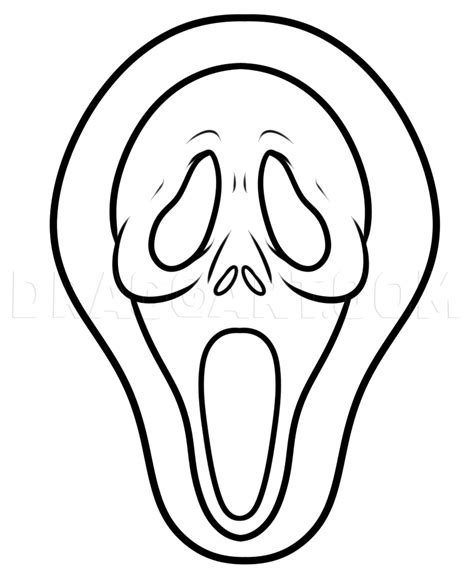 Drawing The Scream Mask Easy Step By Step Drawing Guide By Dawn Scary Drawings