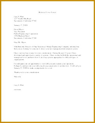This is a cover letter for a radiologic technologist, which could also be used by a sonographer. 4 Referral Cover Letter | FabTemplatez