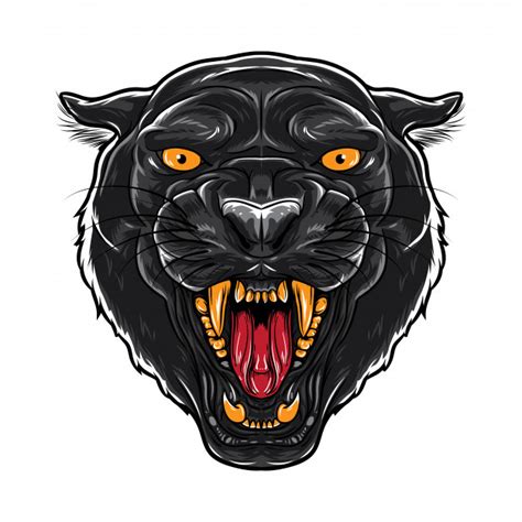 Premium Vector Angry Black Panther Face Black Panther Tattoo Black