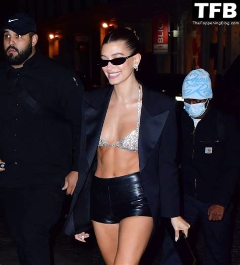 leggy hailey bieber leaves a met gala after party at zero bond 32 photos thefappening