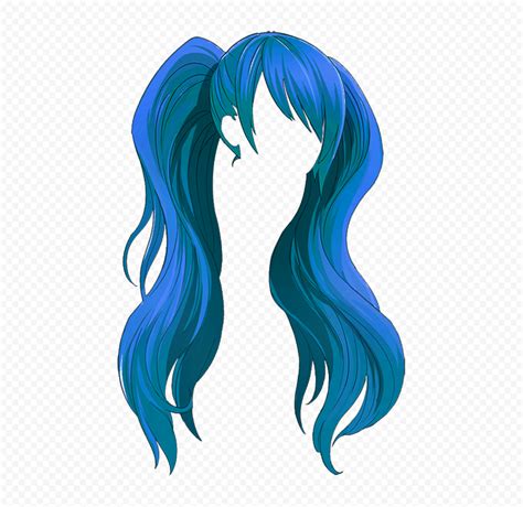 Hd Blue Anime Girl Hair Png Citypng