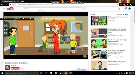 Reacting To 1redbeds Caillou Goes On A Mission Youtube