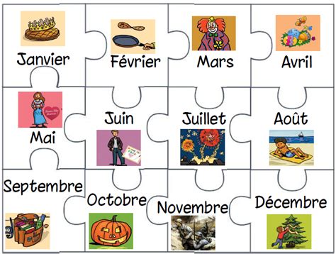 The Months Of The Year In French Blog