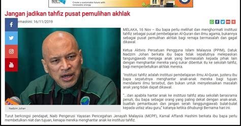 Oktober, 1986 diwartakan sebagai penjara bagi menempatkan kalangan banduan. Blog Rasmi PPIM: 5496) JANGAN JADIKAN TAHFIZ PUSAT ...