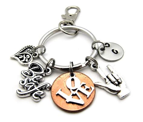 Personalized Penny Keychain Lucky Penny Keychain Penny T Etsy