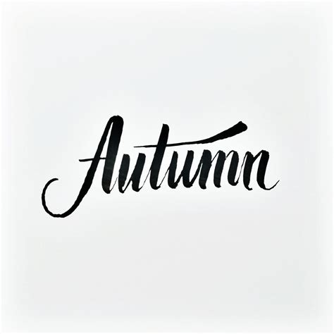 Autumn Calligraphy Lettering Typography Calligraphy Design дизайн